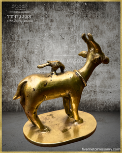 Mrga:Deer Panchaloha Bronze Icon - 5"- Timeless Collection