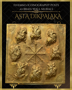 Asta Dikpalaka - Guardians of Eight Cardinal Directions - 12" x 12”