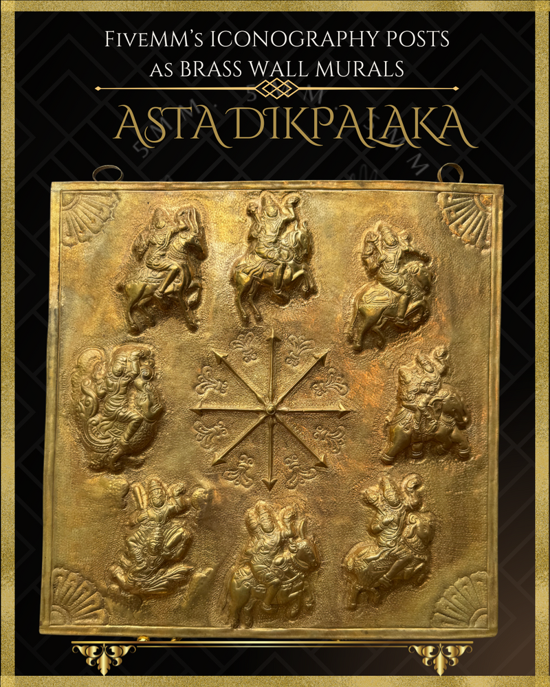 Asta Dikpalaka - Guardians of Eight Cardinal Directions - 12" x 12”
