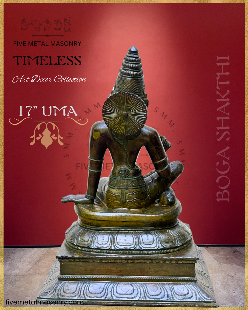 Parvati: Boga Shakti Panchaloha Bronze Icon - 17"- Timeless Collection
