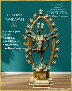 Shiva Tandavam Panchaloha Bronze Icon - 12"- Timeless Collection