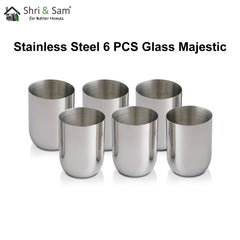 Stainless Steel 6 PCS Glass Majestic