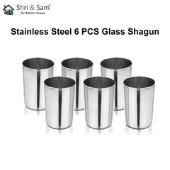 Stainless Steel 6 PCS Glass Shagun