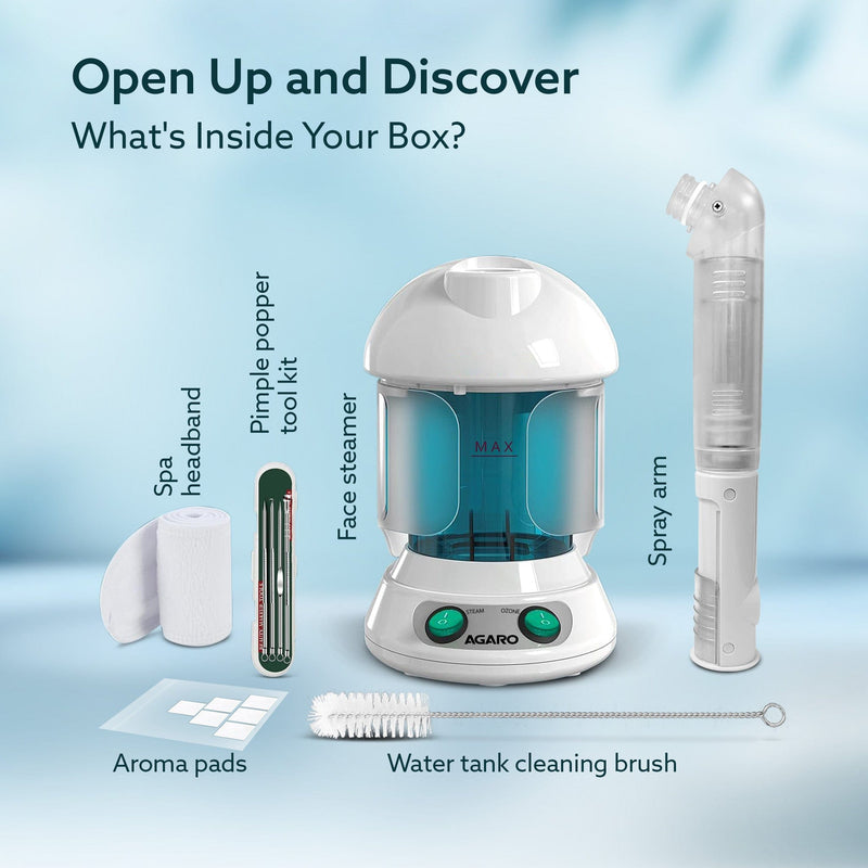 AGARO Prima Facial Steamer 2 in 1 Hair and Face Steamer for Natural Hair with UV Ozone-6