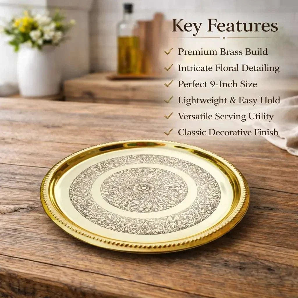 Brass Thali (9 Inch)