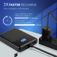 AGARO Ignite 10000 mAh Compact Power Bank, 45W Quick Charging for Smartphones-6