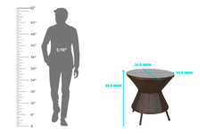 Aaru Outdoor Patio Seating Set 4 Chairs and 1 Table Set (Dark Brown)