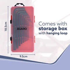 AGARO 9pcs Hex Allen Key Set, Heat treated, Ideal for Repair & Maintenance for Home & DIY Use.-6