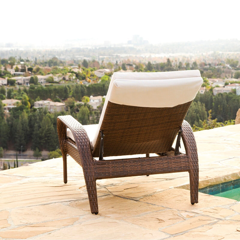 Venus Outdoor Swimming Poolside Lounger (Dark Brown)