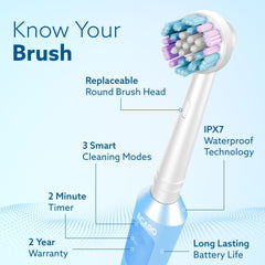 AGARO Cosmic Plus Oscillating Electric Toothbrush for Adults with Oscillating Technology-6