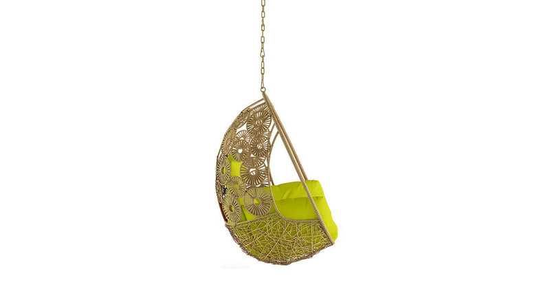Clemente Single Seater Hanging Swing Without Stand For Balcony , Garden Swing (Honey)