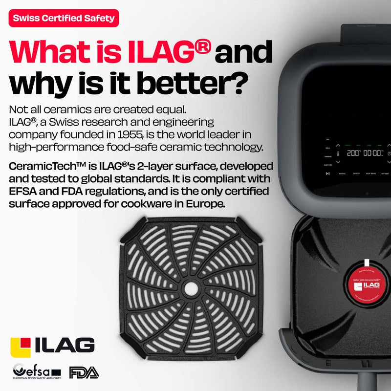 World's 1st 100% Toxin-Free ILAG® Certified CeramicTech™ Air Fryer with XL Basket | BRĪSK