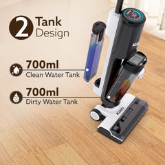 AGARO Royal Mop & Vacuum Cleaner, Lightweight Cordless Cleaner for Multi-Surface Hard Floor, Brushless Motor, Smart Disp