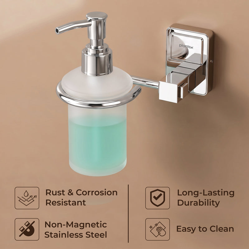 Plantex 304 Grade Stainless Steel Liquid Soap Dispenser/Shampoo Dispenser/Hand Wash Dispenser/Bathroom Accessories Pack of 1, Darcy (Chrome)-5