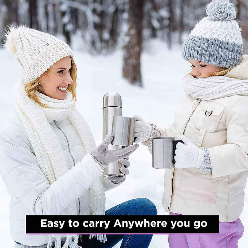 AGARO Delight Stainless Steel Vacuum Flask, 500ML, Hot & Cold Up to 24 Hours, Double Walled Vacuum Insulated, Copper Coating Insulated, Flip top Lid, Leak Proof, Grey.-6