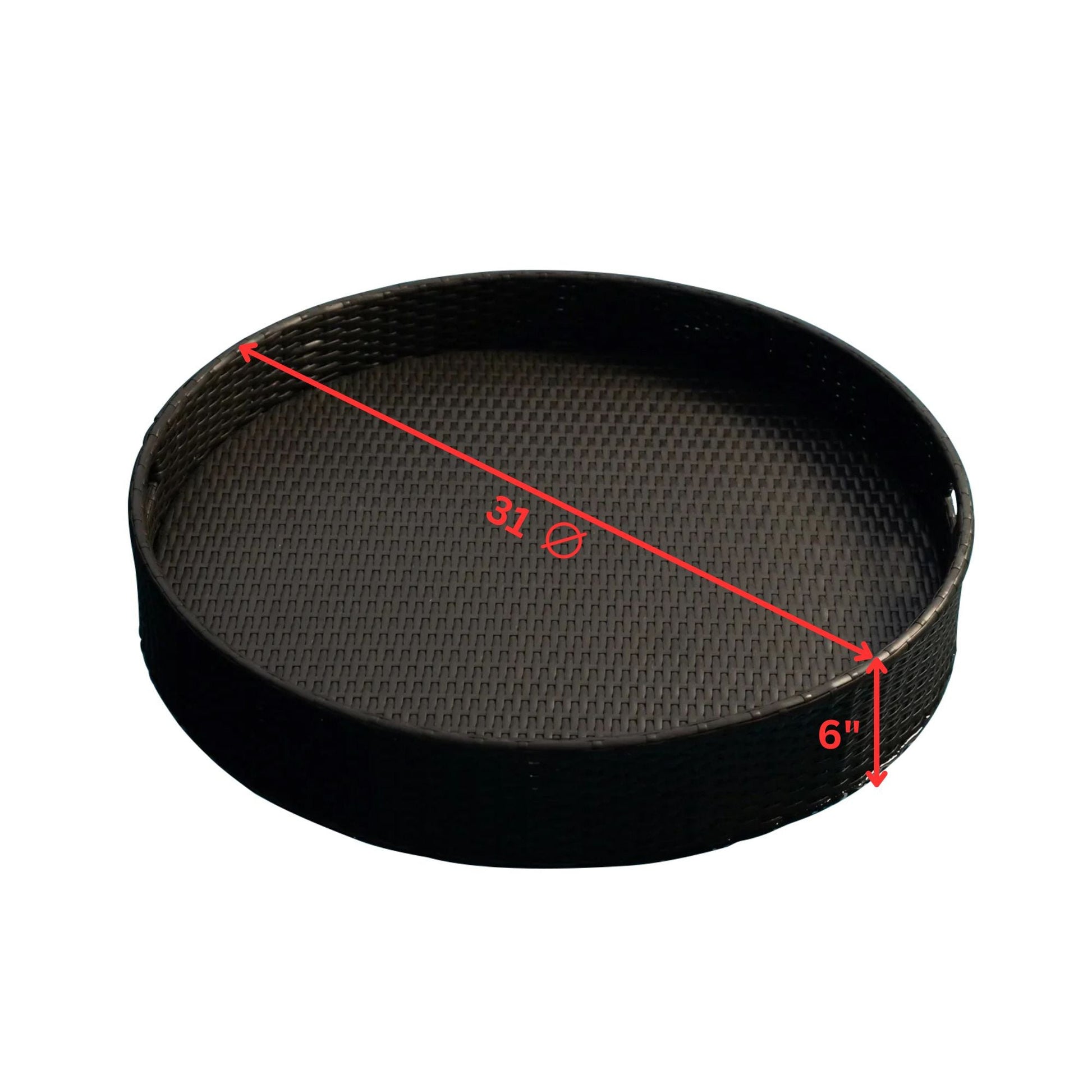 Enciso Luxury Floating Serving Tray For Swimming Pool - Black ( Round )