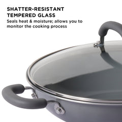 Meyer Anzen Ceramic Coated Cookware 4pcs Set - 26cm Wok/Kadai with Lid + 30cm Wok/Kadai with Lid