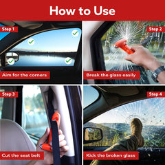 AGARO 2-in-1 Car Safety Window Hammer and Seat Belt Cutter – Emergency Escape Tool with Glass Breaker & Sturdy Holder, Ideal for Vehicle Roadside Emergencies-6