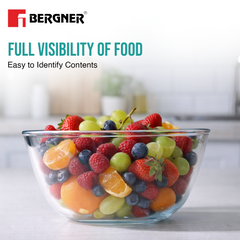 Bergner Ambiento Borosilicate Glass Salad Bowl 2.7L