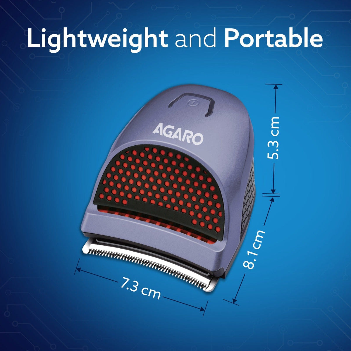AGARO Hair Clipper 1717: Cordless, waterproof trimmer with curved blades and 4 combs (3, 6, 9, 12mm). Perfect for self-haircuts, grooming, and easy cleaning-6