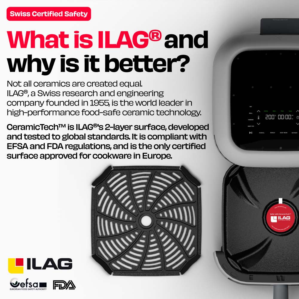 World's 1st 100% Toxin-Free ILAG® Certified CeramicTech™ Air Fryer with XL Basket | BRĪSK