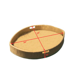 Célia Luxury Floating Serving Tray For Swimming Pool -  Honey (Boat Shape)