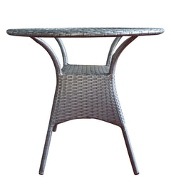 Rudra Outdoor Patio Seating Set 2 Chairs and 1 Table Set (Silver)