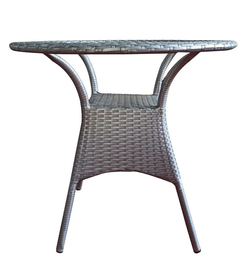 Rudra Outdoor Patio Seating Set 2 Chairs and 1 Table Set (Silver)