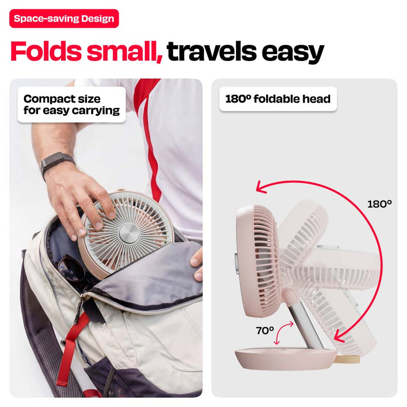 FOLDE v2 | All Day Wireless Rechargeable Folding Fan