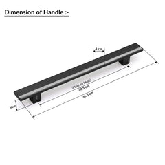 Plantex 12 Inch Main Door Handle/Aluminium Handle for Door/Black Pull-Push Handle for Home/Office/3 Years Warranty Pack of 1 (APS-612, Black)-2