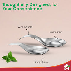 Wonderchef Ambrosia Stainless-steel Spoon Rest 2 Pc. Set for Home, Kitchen Platform and Dining Table, Keep Ladle, Spatul