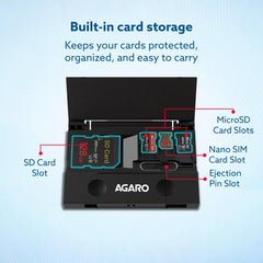AGARO Snapcase USB 3.0 Card Reader with Storage Case-6