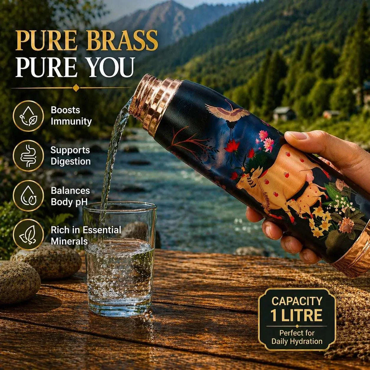Copper Water Bottle (11.5 Inch)