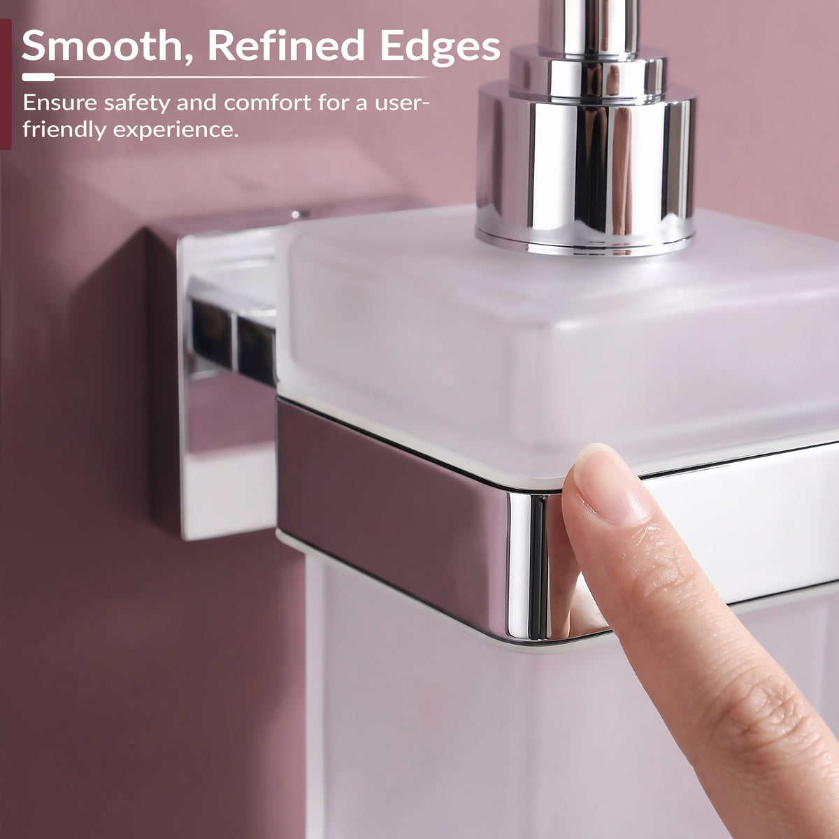 Plantex Heavy-Duty Stainless Steel Liquid Soap Dispenser/Hand Wash Dispenser/Shampoo Dispenser/Bathroom Accessories -Aqua (Chrome)-3
