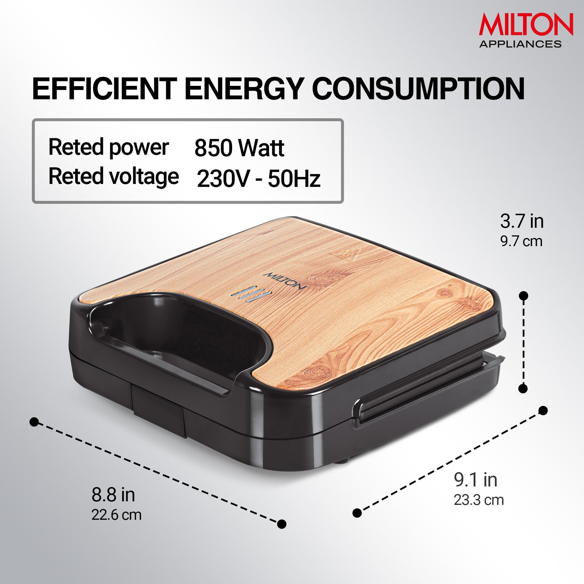Wodden Sandwich Griller HSM003 3-IN-1  (Milton)