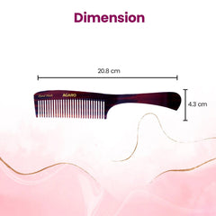 AGARO Hand Made Cellulose Acetate Comb HMC79, All Fine Tooth Dressing Comb, Smooth Rounded Teeth, Hair Styling, Hair Bru