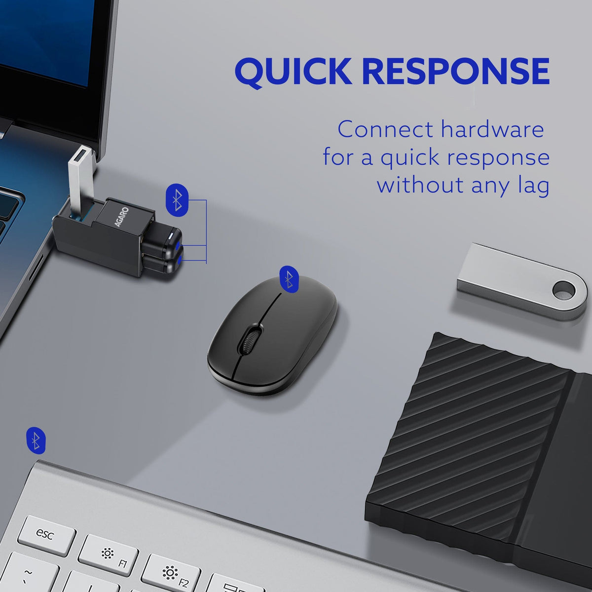 AGARO 3-Port USB Hub, USB 3.0 Data Hub with High-Speed 5Gbps Transfer-6
