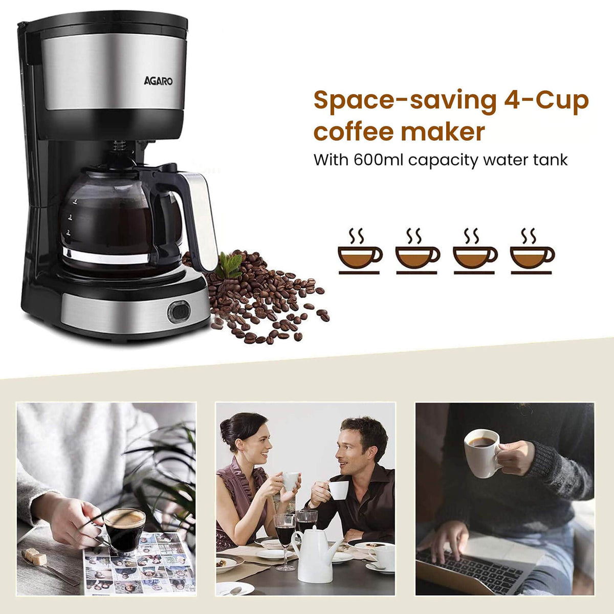 AGARO Royal Drip Coffee Maker - 750W