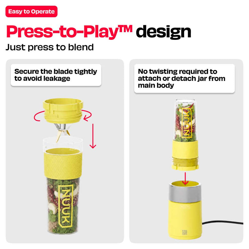 KRUSH | Compact Mixer Grinder with Go Jar