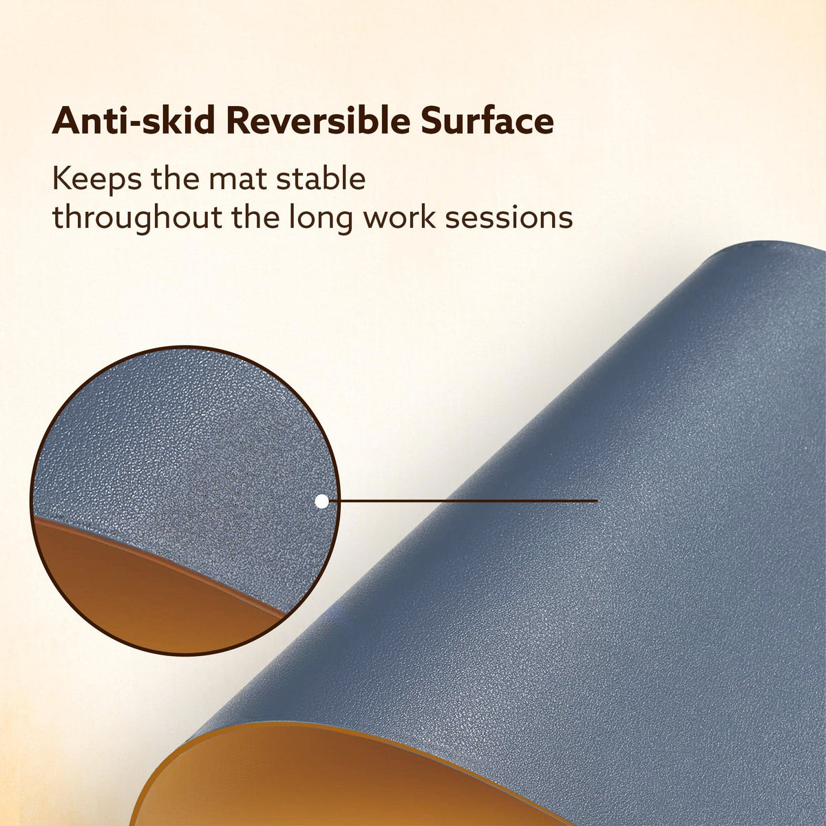AGARO Premium Reversible Desk Mat (90x45 cm), Dual-Tone Vegan Leather Deskpad-6