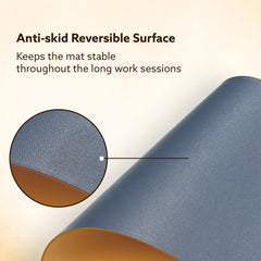 AGARO Premium Reversible Desk Mat (90x45 cm), Dual-Tone Vegan Leather Deskpad-6
