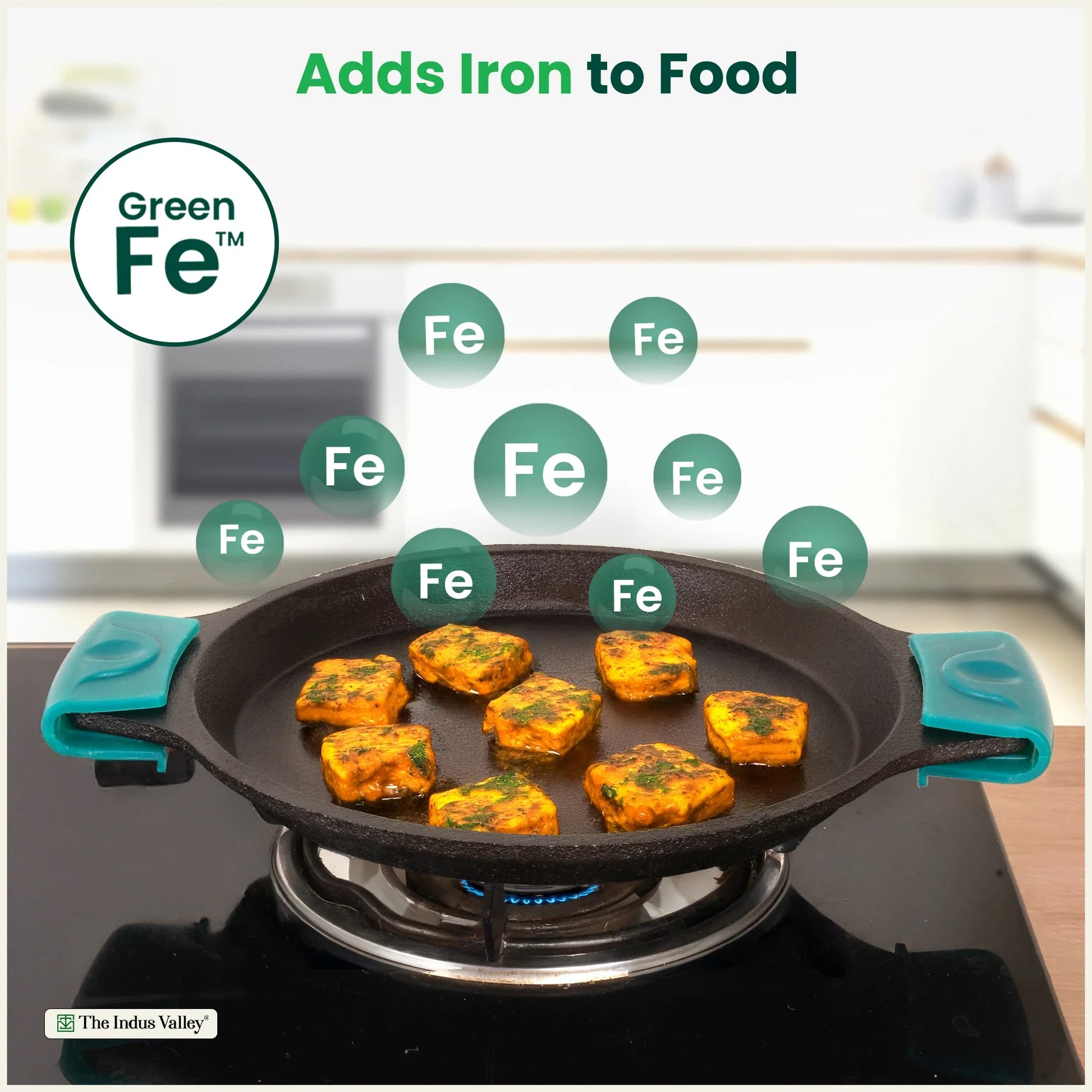 CASTrong Cast Iron Fish Fry pan, Pre-seasoned, Naturally Nonstick, 100% Pure, Toxin-free fry pan 9.8 In/25 cm/1.9 kg