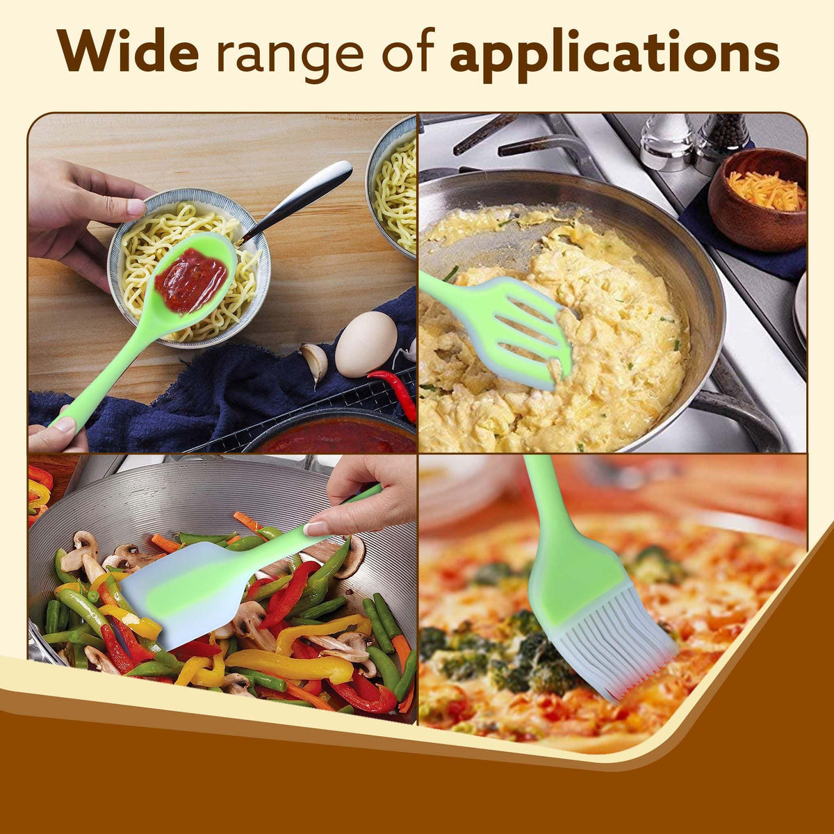AGARO Deluxe Silicone Spatula Set of 6