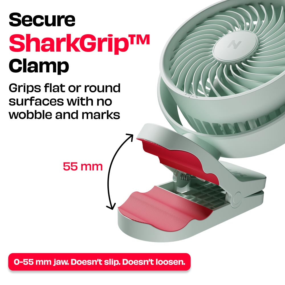 Personal Clip Fan with SharkGrip™ | KLĪP