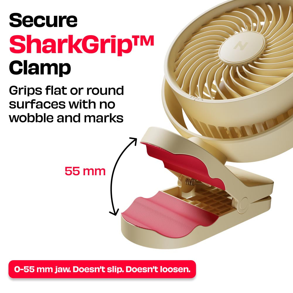Personal Clip Fan with SharkGrip™ | KLĪP