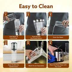 AGARO Galaxy Portable Blender, For Smoothie And Juices, Portable Hand Blender For Kitchen, USB Rechargeable Fruit Juicer