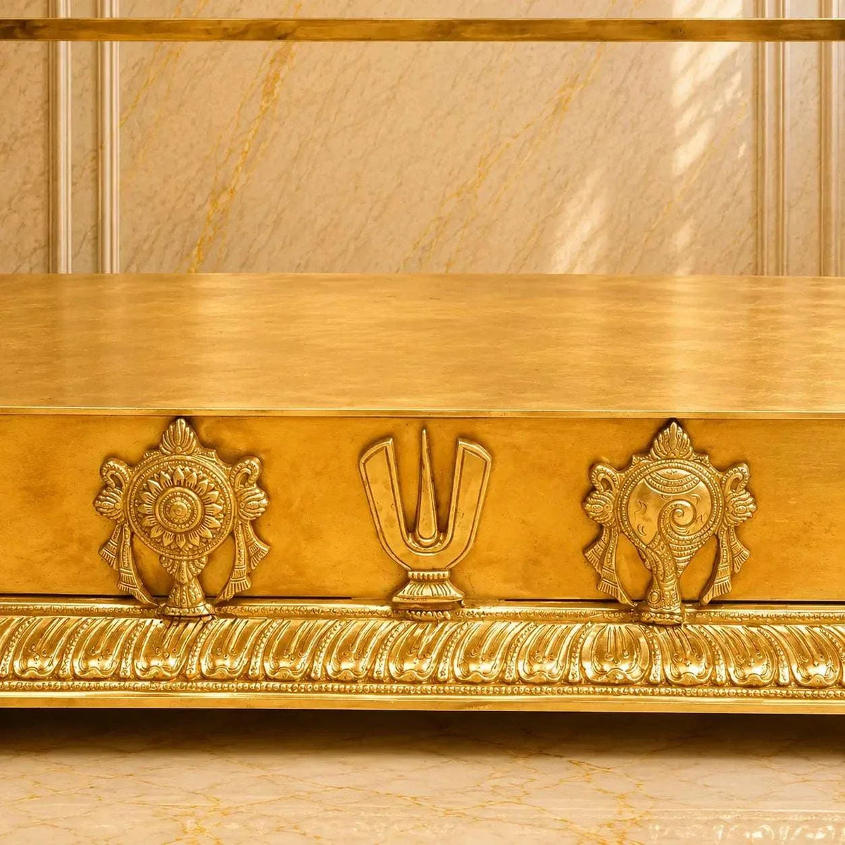 Brass Vaikuntham Heritage Simhasan / Temple (39 Inch)