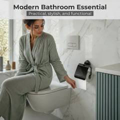Plantex J4 Stainless Steel Toilet Paper Holder for Bathroom/Tissue Holder for Washroom/Toilet roll Holder for Wall Mounted/Bathroom Accessories (PVD Black Finish) Angel-6