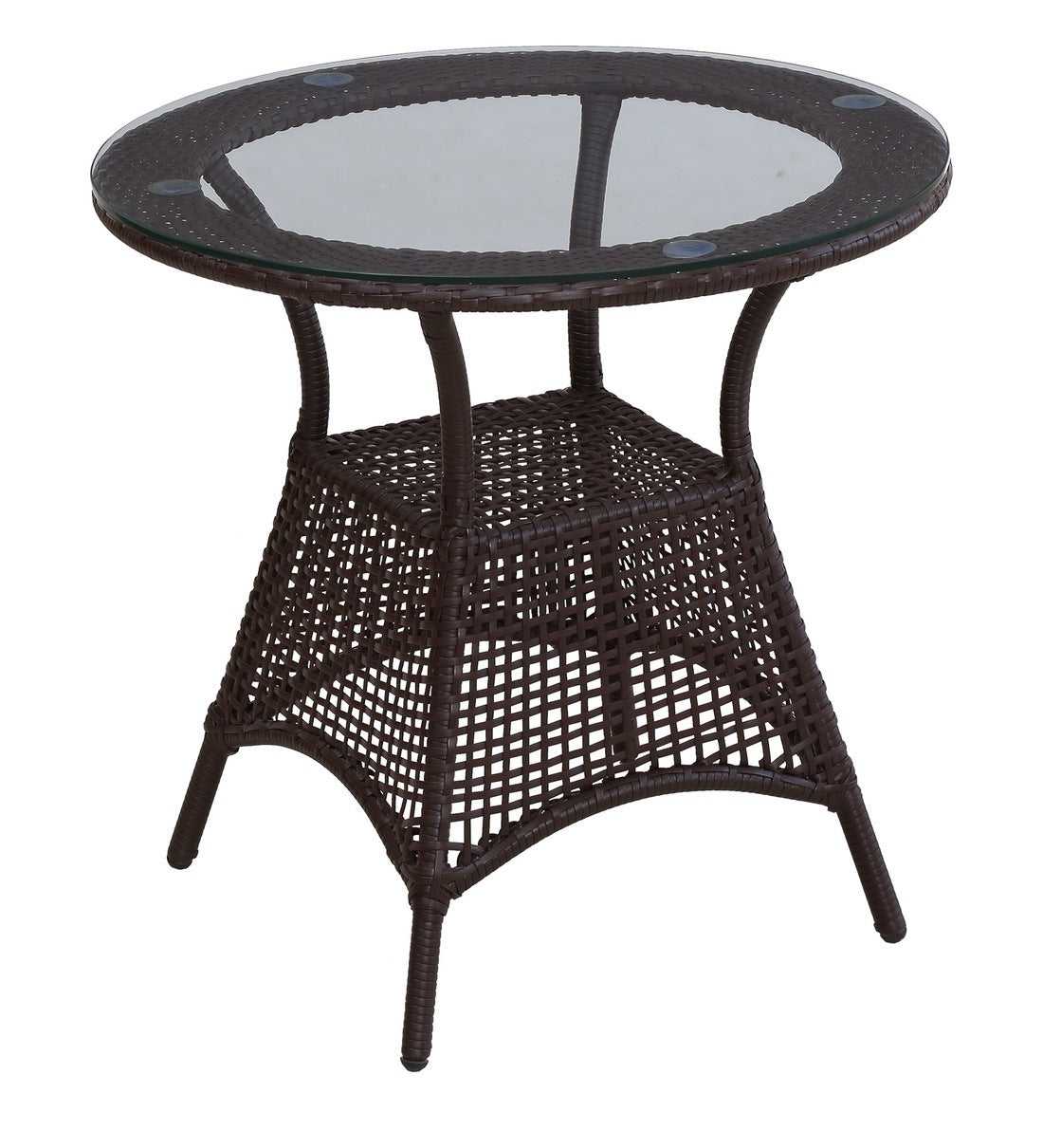Moonpie Outdoor Patio Seating Set 4 Chairs and 1 Table Set (Dark Brown)