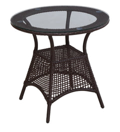 Moonpie Outdoor Patio Seating Set 4 Chairs and 1 Table Set (Dark Brown)